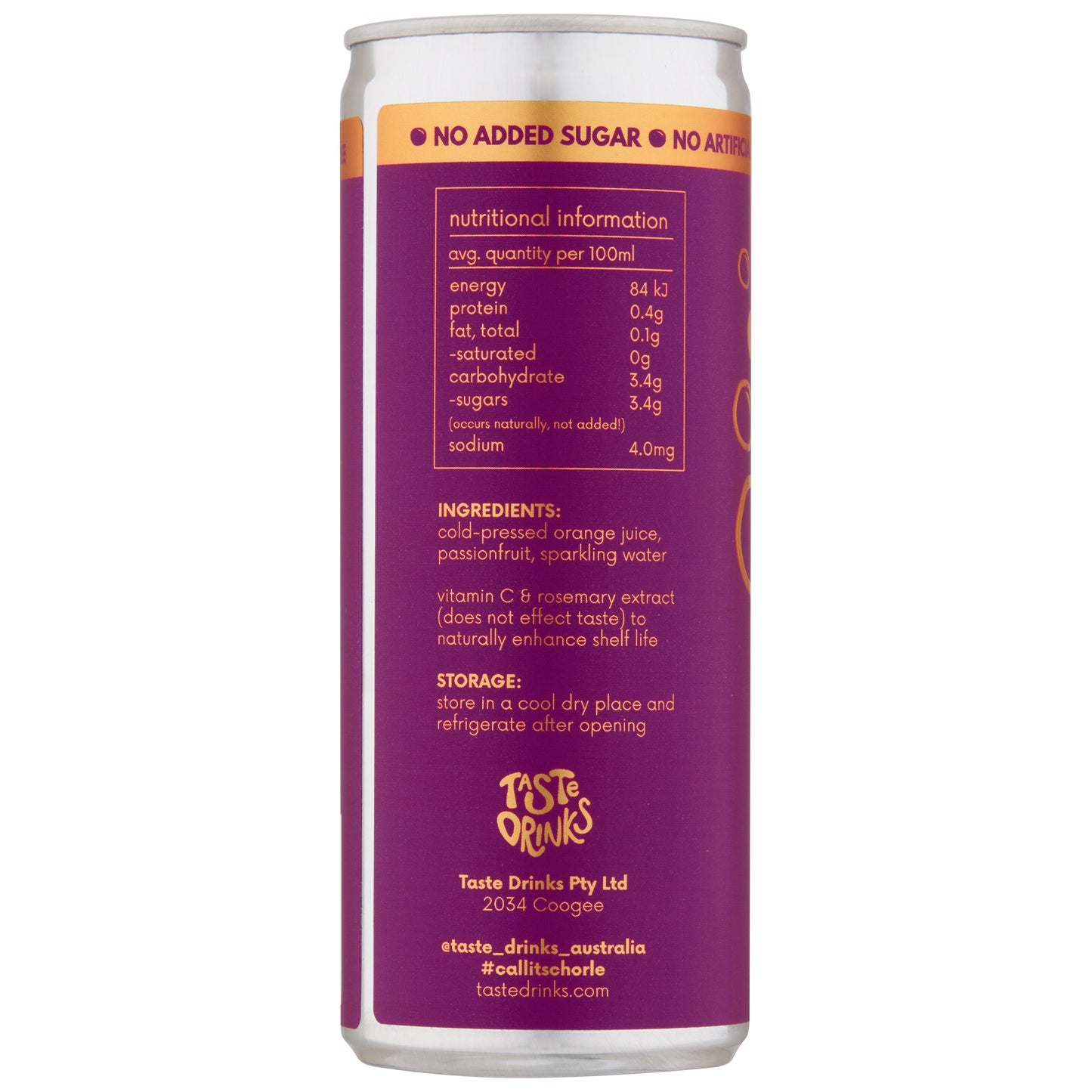 fizzy orange passion (12x 250ml)